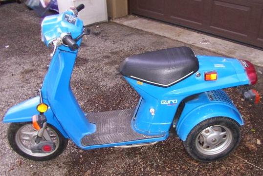1984 and 1986 Honda Gyro scooters