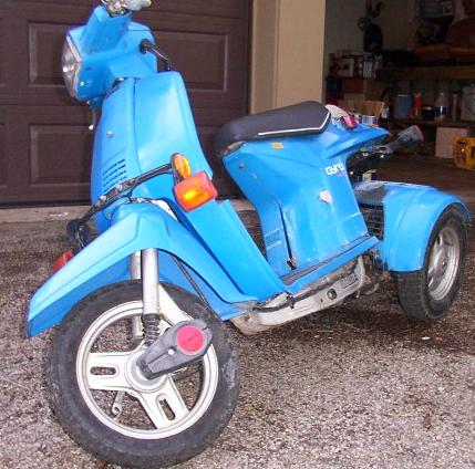 1984 and 1986 Honda Gyro scooters